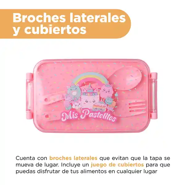 Contenedor Para Alimentos de Serie Mis Pastelitos Rosa Miniso