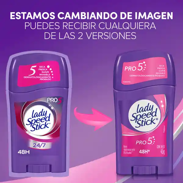 Desodorante Mujer Lady Speed Stick Pro5 barra 45g