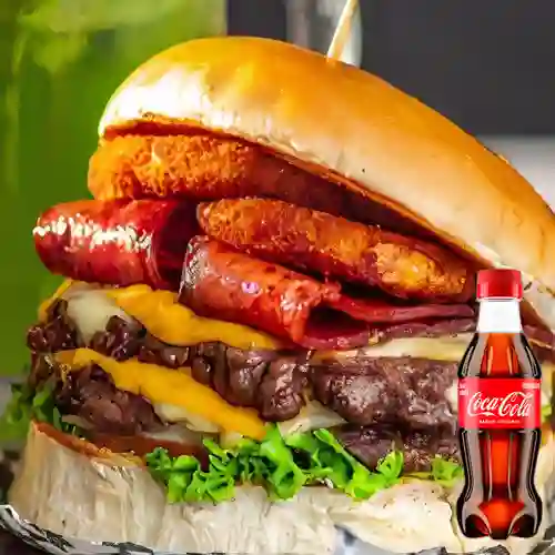 Hamburg. pepper beef+cocacolaorig250ml