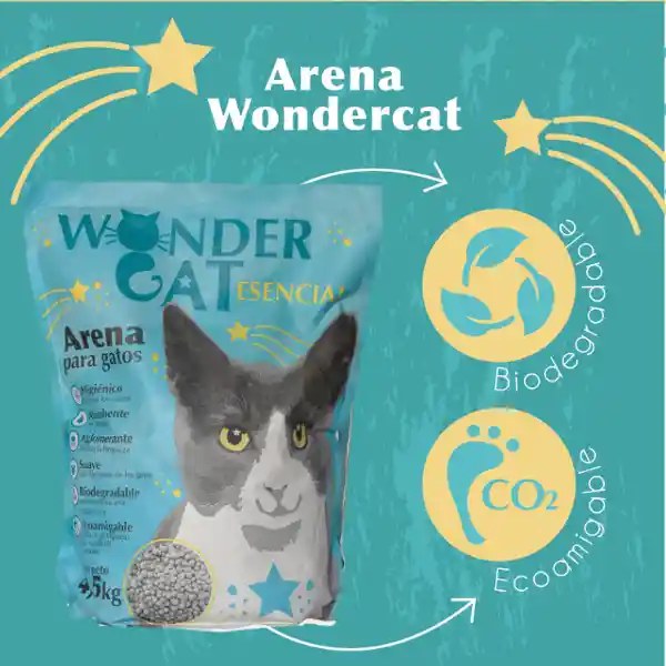 Arena Para Gatos Wondercat Esencial 4.5 kg