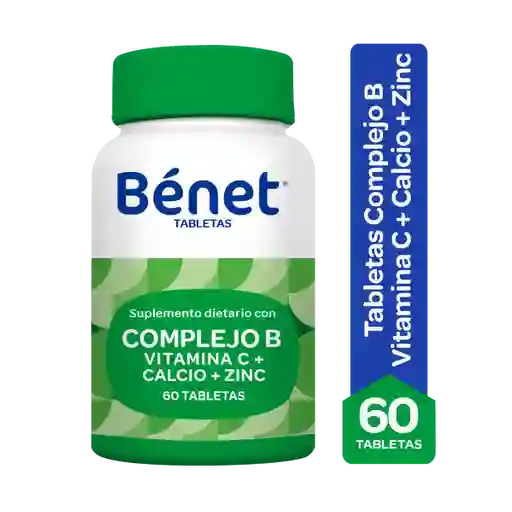 Benet Suplemento Dietario Complejo B 60 Tabletas