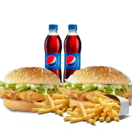 Combo Duo Burgers + 2 Gaseosas 250 ml