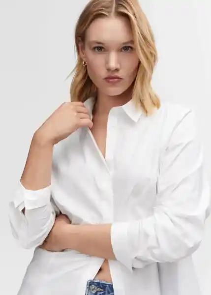 Camisa Sofia Offwhite Talla XL Mujer Mango