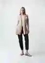 Chaleco Mujer Beige Polvillo Medio Talla L 523G033 Naf Naf