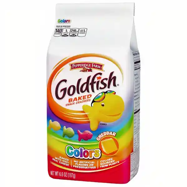 Goldfish Bizcocho Salgado de Cheddar Colors Pepperidge