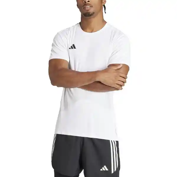 Adidas Camiseta Adizero e Tee Hombre Blanco Talla S IN1157