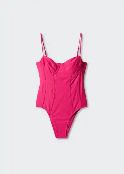 Traje del Bañador Cam Fucsia Talla S Mujer Mango