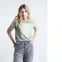 Camiseta Mujer Verde Tomillo Oscuro M 405E022 Naf Naf