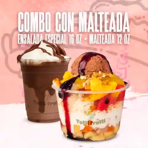 Ensalada Especial Mini 16 Oz + Malteada