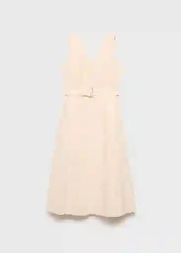 Vestido Laura Beige Talla M Mujer Mango