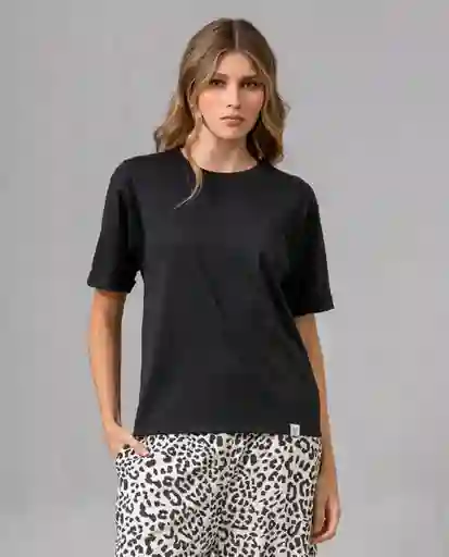 Camiseta Mujer Negro Talla L 43017 Rifle