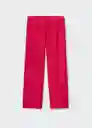 Pantalón Luseri-W Fucsia Talla S Mujer Mango