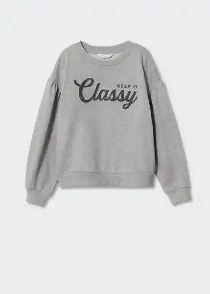 Sudadera Classy Gris Medio Vigore Talla 14 Niñas Mango