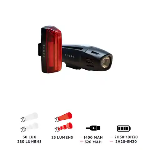 Elops Luces Para Bicicleta Led St 920 Delantero Trasero Usb