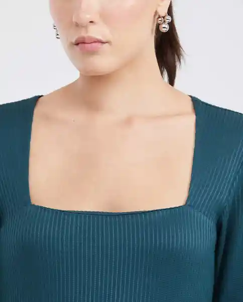 Camiseta Ribbed Verde Nafta Ultra Oscuro T. XS Chevignon