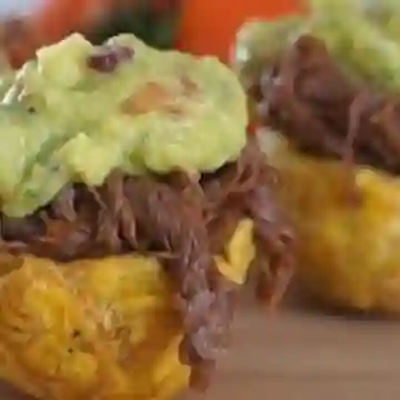 Canastas de Plátano con Carne