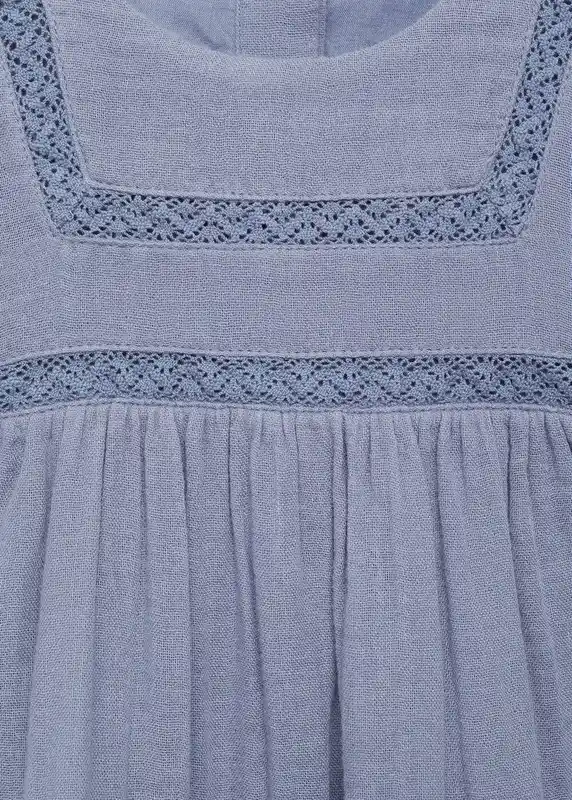 Vestido Fez Azul Talla 67 Niñas Mango