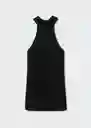 Vestido Hugo Negro Talla S Mujer Mango