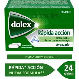 Dolex Rapida Accion Acetaminofen 500 Mg
