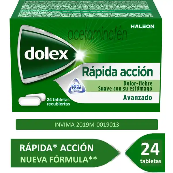 Dolex Rapida Accion Acetaminofen 500 Mg