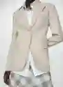 Blazer Americana Malibu Marrón Talla M Mujer Mango