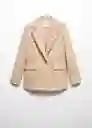 Blazer Americana Quintin Marrón Talla M Mujer Mango