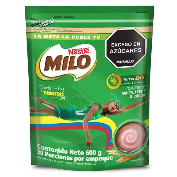 Modificador de leche MILO a base de malta y cocoa x 600g