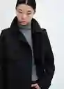 Abrigo Trench Chicago Negro Talla L Mujer Mango