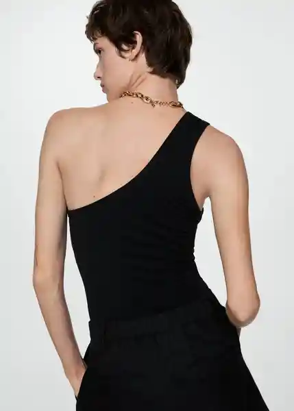 Top Corali Negro Talla L Mujer Mango