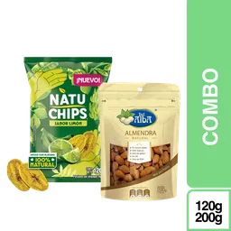 Combo Snack Natuchips Limón 120 g + Del Alba Almendra Natural