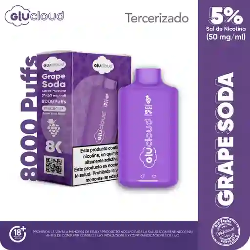 Glucloud Vape Grape Soda 8K / 8000 Puff