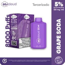 Glucloud Vape Grape Soda 8K / 8000 Puff
