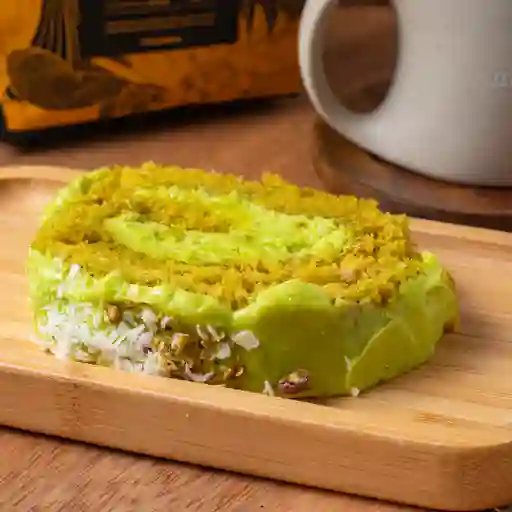 Porcion rollo de te matcha