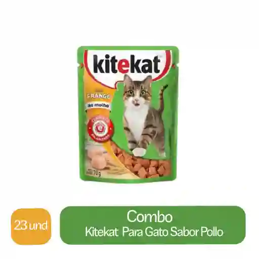 23 x Kitekat Alimento Humedo Para Gato Sabor Pollo