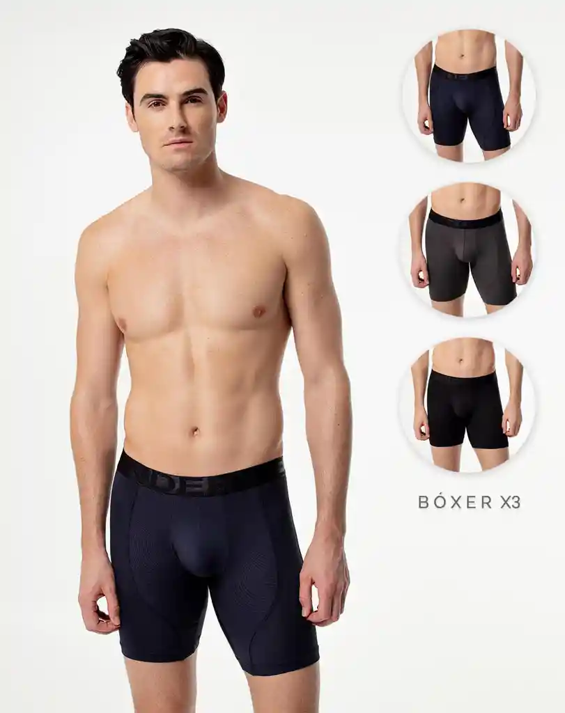 Boxer Largo en Poliamida y Algodòn Masculino Eslalom Gef Talla S