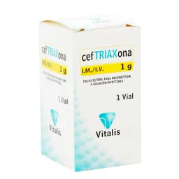 Vitalis Ceftriaxona Polvo para Reconstituir a Solución (1 g)
