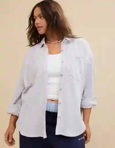Buzo Gris Talla: SMALL Aerie 3316092 American Eagle