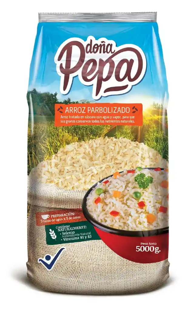 Doña Pepa Arroz Parbolizado Tratado con Cáscara