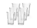 Set Vasos de Vidrio Alto Con Relieve Casaideas