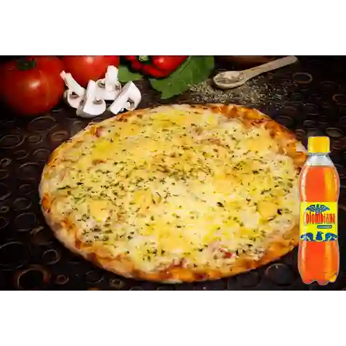 Combo pizzeta tres quesos + pepsi 350 ml