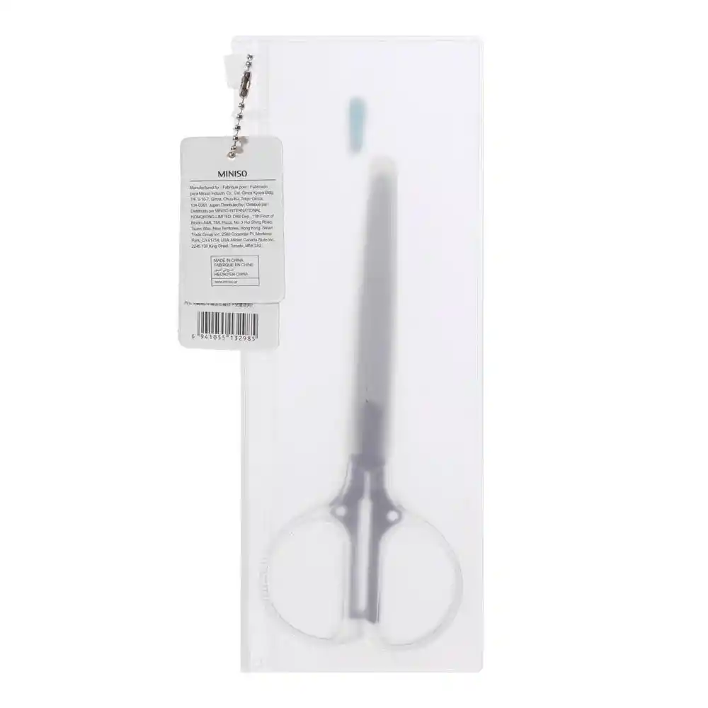 Tijera Grande con Estuche Gris Miniso