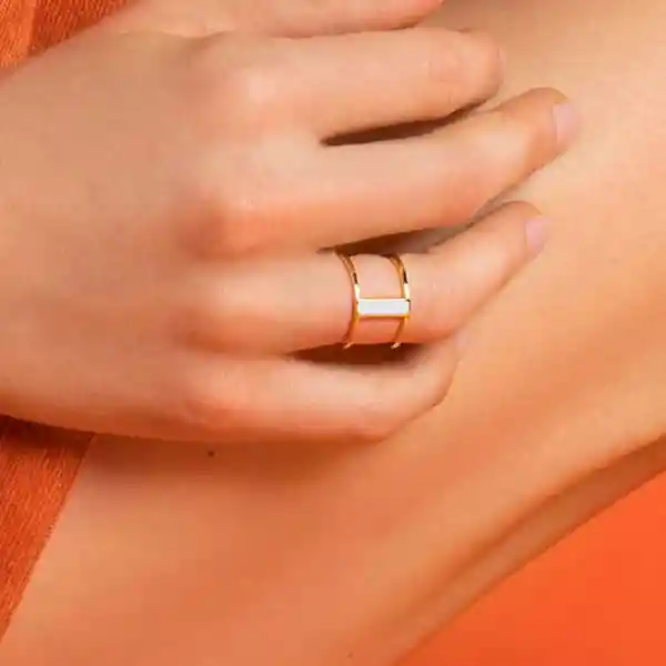 Bangle up Anillo Lune Dorado Blanco