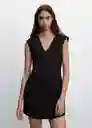 Vestido Ticket-H Negro Talla XL Mujer Mango