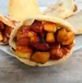 Arepa chorizo y maduro