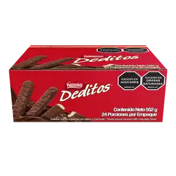 DEDITOS Galletas dulces cubiertas con sabor a chocolate 24 Unds x 552g