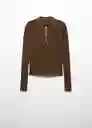 Saco Jersey Vibrac Ocre Talla S Mujer Mango