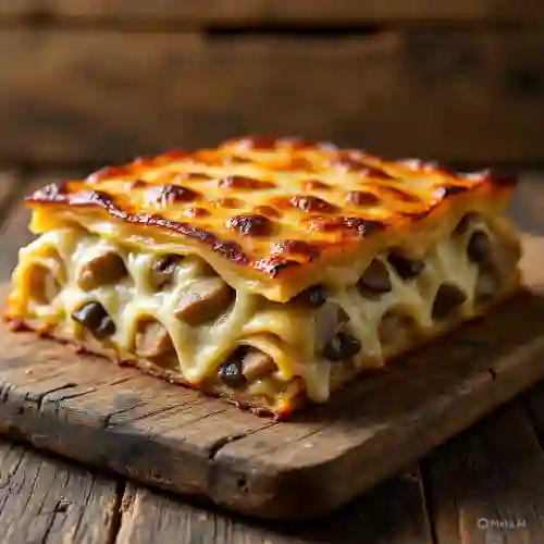 Lasagna Pollo y Champiñones
