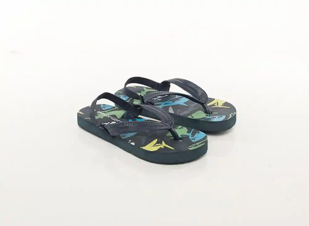 Sandalias Para Nino Playa 24-azul Oscu