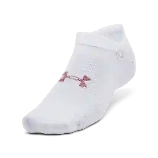 Under Armour Medias Essential no Show Hombre Blanco LG