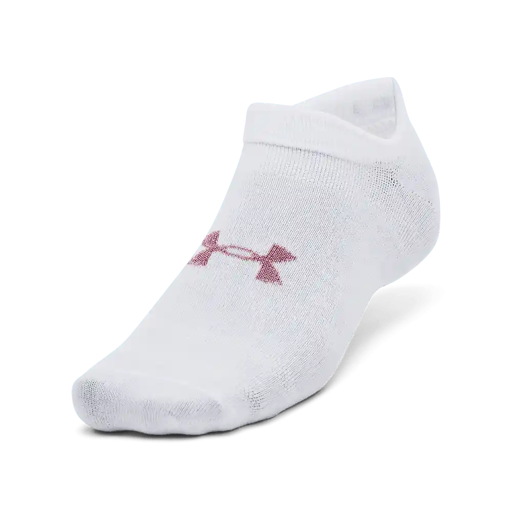 Under Armour Medias Essential no Show Hombre Blanco LG